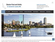 Tablet Screenshot of bostonfootandankle.com